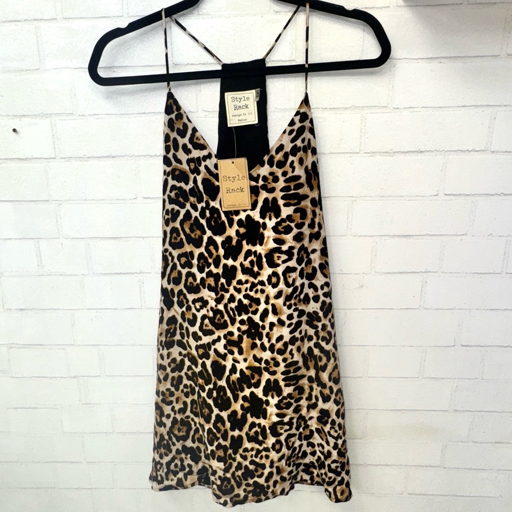 Style Rack Animal Print Slip Dress NWT